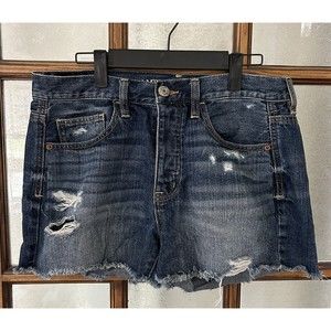 American Eagle Outfitters Womens Cut Off Jeans Shorts Distressed Blue Size US 4